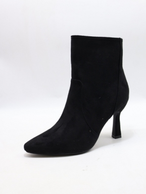 Botki damskie ocieplane na szpilce (36-41) 9179 BLACK