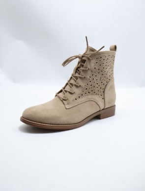 Botki damskie na płaskim (36-41) H153-2 KHAKI