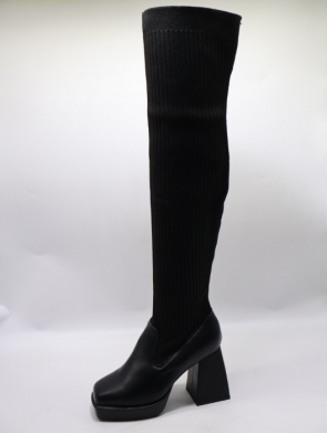 Kozaki damskie na obcasie (36-41) BM31 BLACK