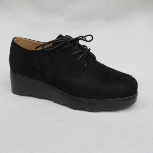 Półbuty damskie na koturnie (36-41) C20-7257-1 BLACK