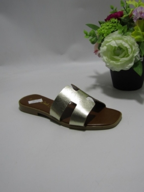 Klapki damskie na płaskim (36-41) ACCA GOLD NATURAL SKORA