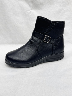 Botki damskie ocieplane na płaskim (39-43) DJ22-11 BLACK