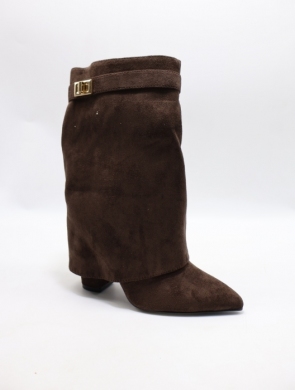 Kozaki damskie na obcasie (36-41) LA3116 BROWN
