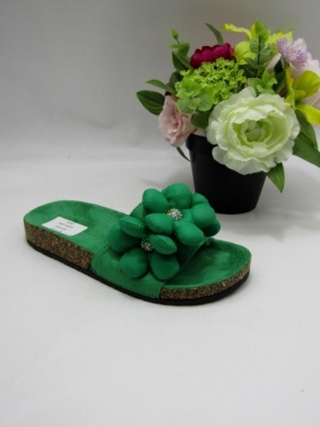 Klapki damskie na płaskim (36-41) BJ651 GREEN