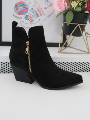 Botki damskie na obcasie (36-41) RQ458 BLACK
