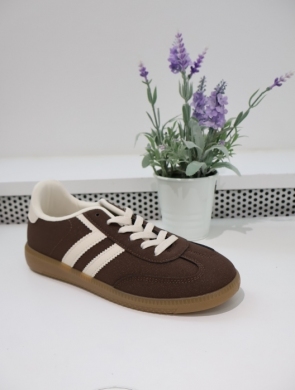 Buty sportowe damskie na płaskim (36-41) BL659 BROWN