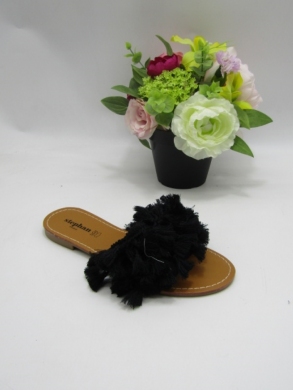 Klapki damskie na płaskim (36-41) P1387 BLACK