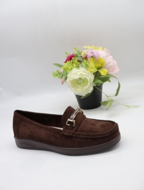Mokasyny damskie na płaskim (36-41) 5325 BROWN