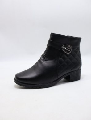 Botki damskie ocieplane na obcasie (37-42) B501 BLACK