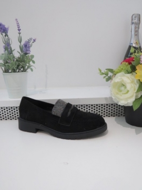 Mokasyny damskie na płaskim (36-41) 77-480 BLACK