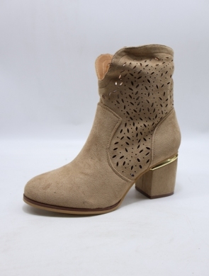 Botki damskie na obcasie (36-41) 7251-11 KHAKI