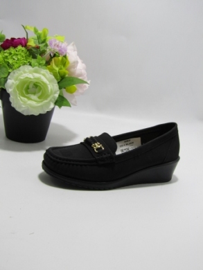 Mokasyny damskie na koturnie (36-41) QQ-9 BLACK