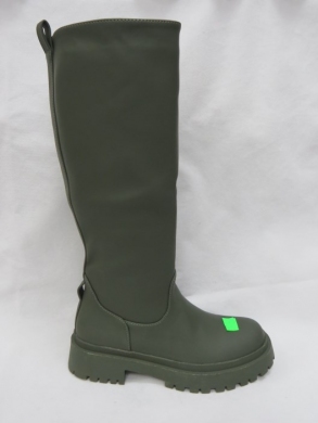 Kozaki damskie ocieplane na płaskim (36-41) VA108 GREEN