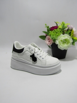 Buty sportowe damskie na płaskim (36-41) 8913 WH/BLACK