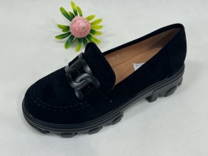 Mokasyny damskie na koturnie (36-41) H193 BLACK