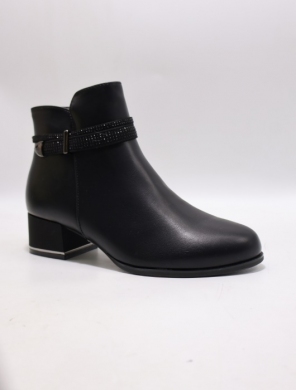 Botki damskie ocieplane na obcasie (36-41) H2255 BLACK
