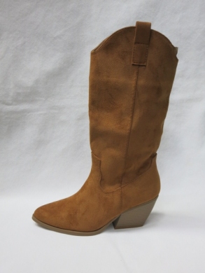 Kozaki damskie na obcasie (36-41) 7623 CAMEL