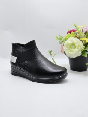 Botki damskie ocieplane na płaskim (36-41) ML-15 BLACK