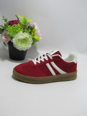 Buty sportowe damskie na płaskim (36-41) L-502 RED