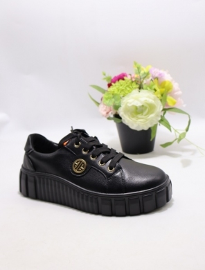 Buty sportowe damskie na płaskim (36-41) 6640 BLACK