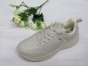 Buty sportowe damskie na płaskim (36-41) LXC 8345 BEIGE