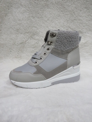 Botki damskie ocieplane na koturnie (36-41) HY712 GREY