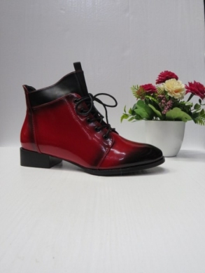 Botki damskie na płaskim (36-41) H2251 RED/BLACK