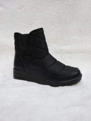 Botki damskie ocieplane na płaskim (37-42) W99-2 BLACK