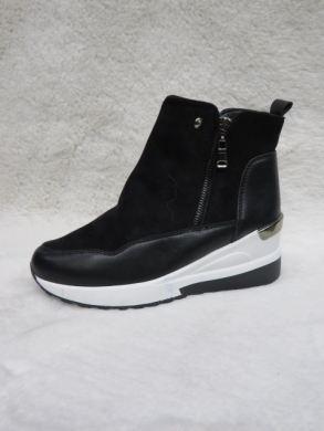 Botki damskie ocieplane na koturnie (36-41) HY713 BLACK