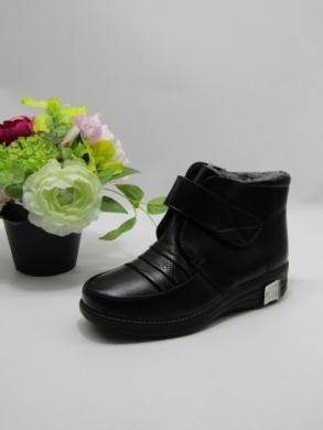 Botki damskie ocieplane na płaskim (37-42) M9906 BLACK