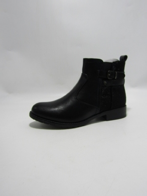 Botki damskie ocieplane na płaskim (36-41) K122009C BLACK