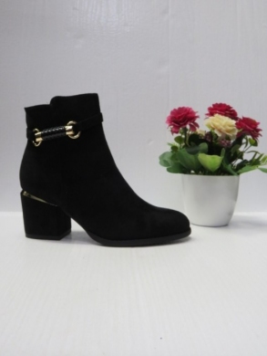 Botki damskie ocieplane na obcasie (36-41) 168-531 BLACK