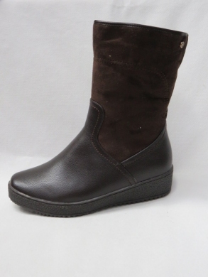 Kozaki damskie ocieplane na płaskim (36-41) G381-1 BROWN
