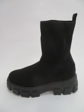 Botki damskie jesienne na płaskim (36-41) PC91 BLACK