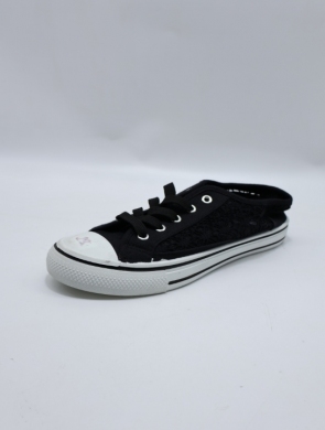 Trampki damskie na płaskim (36-41) 11094-1 BL/WH