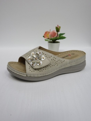 Klapki damskie na koturnie (36-41) HU503 BEIGE