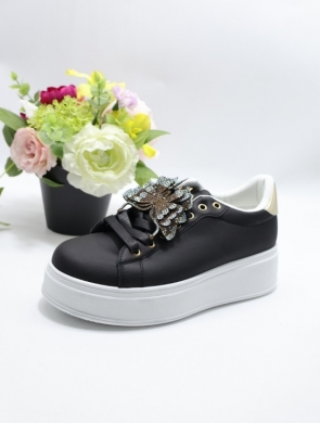 Buty sportowe damskie na płaskim (36-41) 191 BLACK