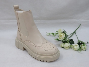 Botki damskie ocieplane na koturnie (36-41) JJ13 BEIGE