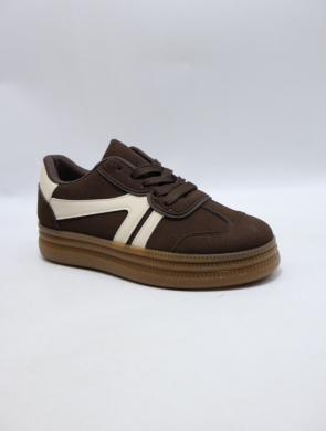 Buty sportowe damskie na płaskim (36-41) 1218 BROWN