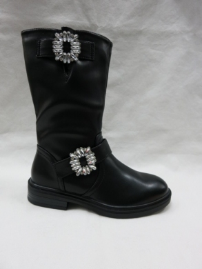 Kozaki damskie ocieplane na płaskim (36-41) 8022 BLACK