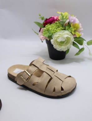 Klapki damskie na płaskim (36-41) TZ247 BEIGE