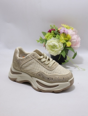 Buty sportowe damskie na płaskim (36-41) 88-116 BEIGE