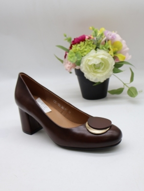 Czółenki damskie na obcasie (36-41) YCC158 BROWN