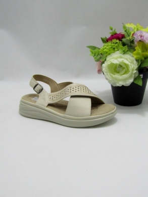 Sandały damskie na koturnie (36-41) 21294-4 BEIGE