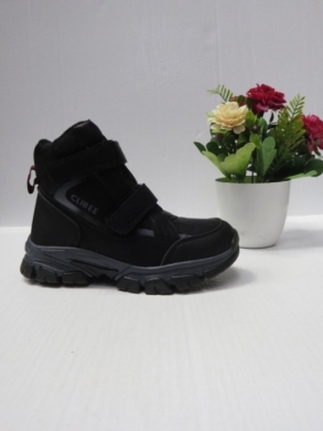 Botki chłopięce ocieplane (27-32) HB376 BLACK/RED