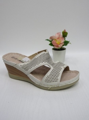 Klapki damskie na koturnie (36-41) Q5916 WHITE