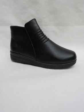 Botki damskie ocieplane na płaskim (36-41) X2225 BLACK