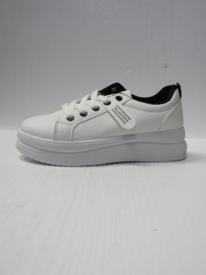 Buty sportowe damskie na płaskim (36-41) S137-28 WHITE/BLACK