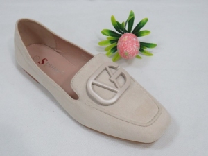 Mokasyny damskie na płaskim (36-41) T519 BEIGE