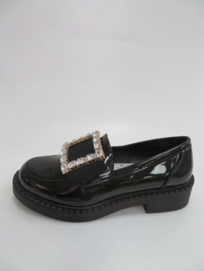 Mokasyny damskie na koturnie (36-41) NC1233 BLACK